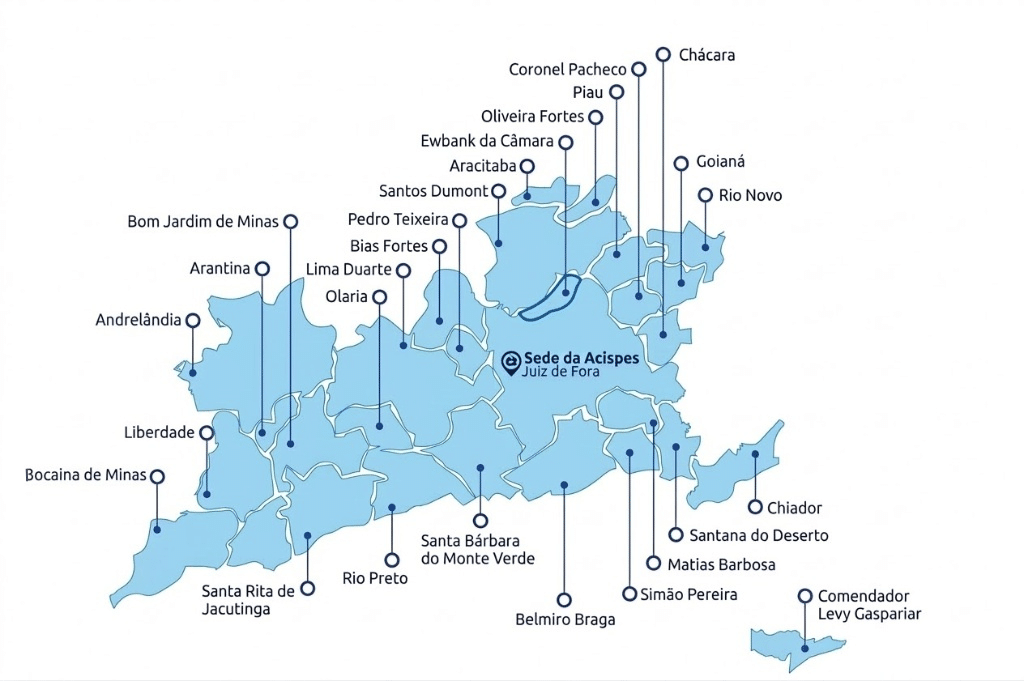 Mapa de Municípios ACISPES